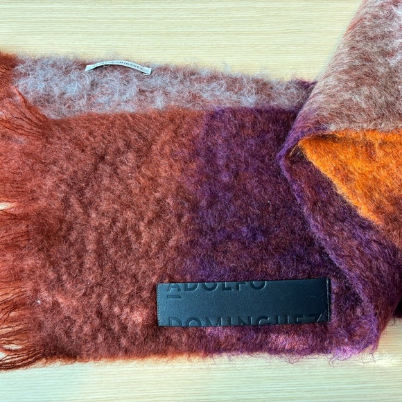 Adolfo Dominguez Accessories - Adolfo Dominguez Vintage Mohair Scarf Fuzzy Red and Purple